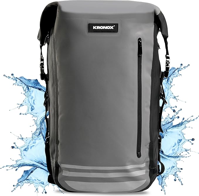 KRONOX 30L Waterproof Backpack for Men – IPX7 Submersible Dry Bag Lightweight &amp Durable for Travel Motorcycle Kayak