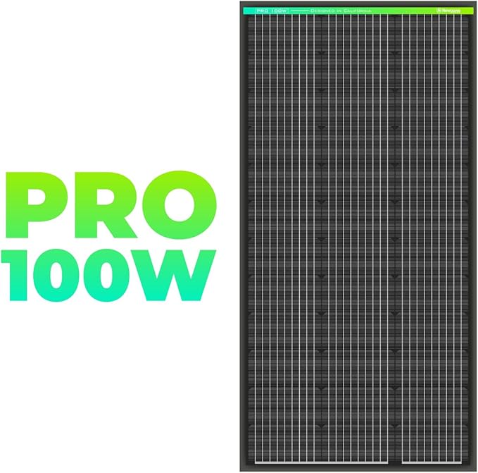 Newpowa PRO 100 Watt 12 Volt Monocrystalline 100W 12V Solar Panel 9 busbar PV Module High Efficiency Mono Module RV Marine Boat Off Grid