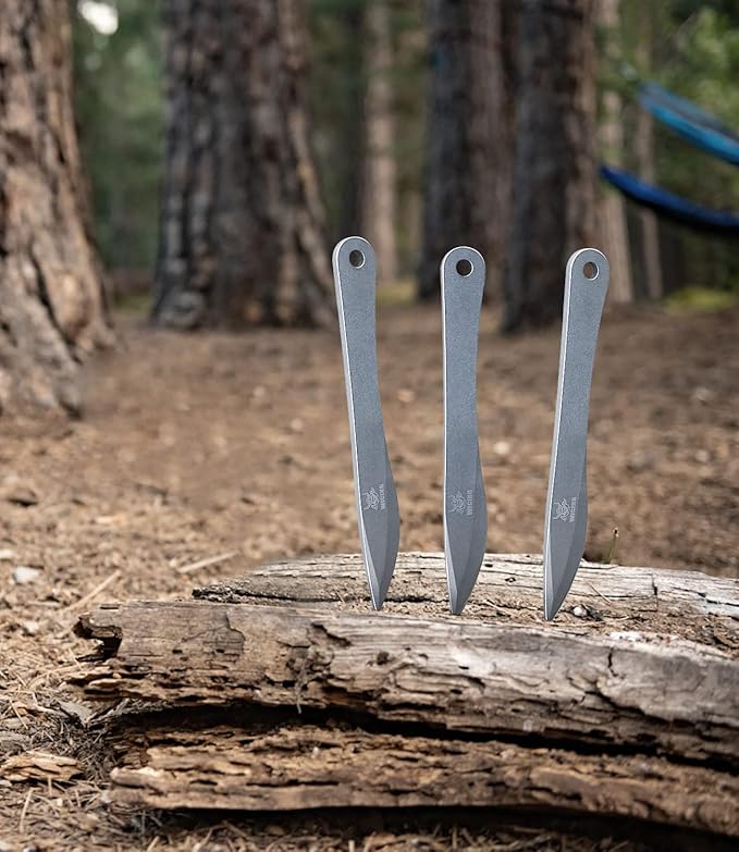 Throwing Axe Set Stainless Steel Throwing Set with Nylon Sheath and Full Tang Throwing Hatchet for Recreation and Competition