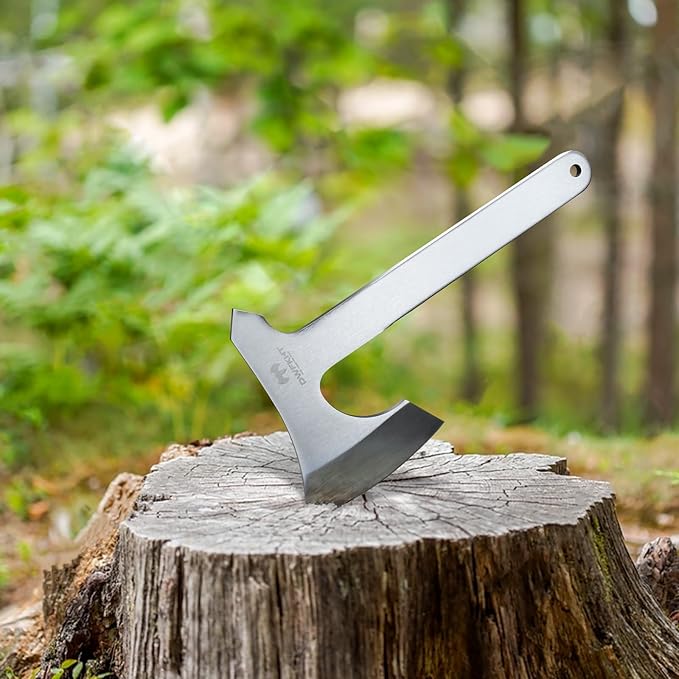 Throwing Axe Set 2 Pack 10.2 Throwing Axes and Tomahawks Full Tang Stainless Steel with Nylon Sheath 4.3 Blades Design Perfect for Axe Throwing Game Competition and Recreation