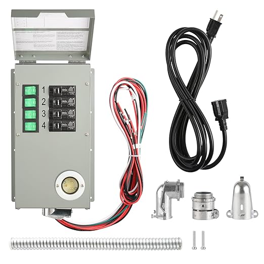 Nature’s Generator Power 15A Transfer Switch Kit 4 Circuits Indoor UL Approved