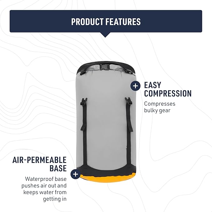 Sea to Summit eVac Compression Dry Bag Waterproof Compression Sack 5 Liter High Rise Grey