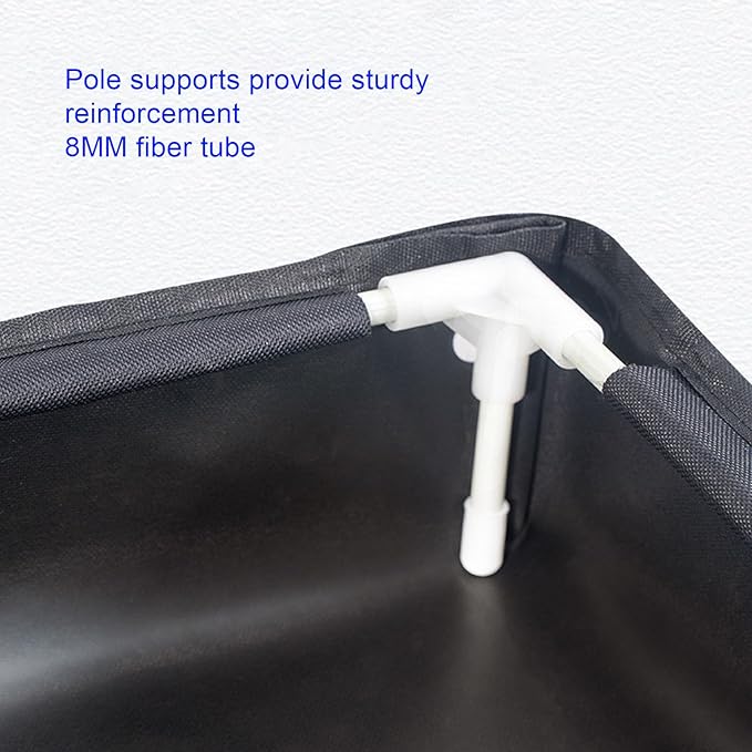 Portable Shower Tray Foldable Camping Shower Base with Drain Plug Pipe PVC Portable Shower Pan for RV Outdoor Camping Garden Cleaning Washing Machine Overflow