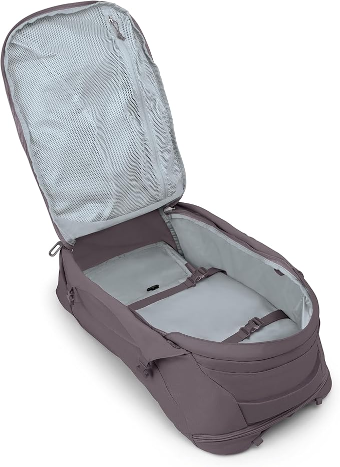 Osprey Fairview 40L Women's Travel Backpack - Carry On Bag with Laptop Sleeve and Toiletry Pocket Graphite Purple