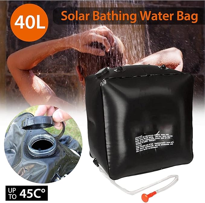 YUANZ Solar Camping Shower BagSolar Shower Outdoor Bag for Hiking &amp CampingTemperature Hot Water 45°C for Outdoors Travel Hiking