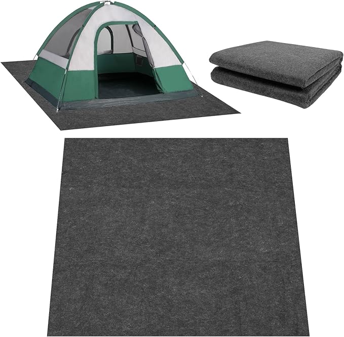 CIEOVO Camping Tent Carpet Mat 6 x 6 Ft Waterproof Rug for Outdoor Use Dark Gray