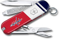 Victorinox Classic SD Swiss Army Knife – Compact 7 Function Swiss Made Pocket Knife with Small Blade Screwdriver and Key Ring – Washington Capitals