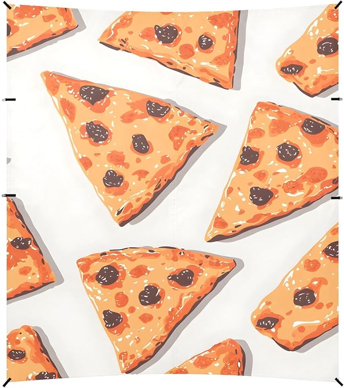 ALAZA Pattern Tile Pizza Tile Pattern Beach Tent Sun Shelter Portable Canopy Sunshade for Outdoor Camping Picnics Backyard Fun 10x9 ft