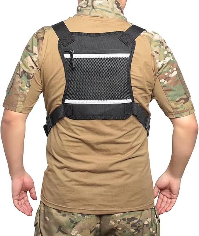 Tactical Chest Pack EDC Chest Bag Utility Molle Chest Rig Fishing Chest Pouch for Daily Life Cycling Camping Hiking