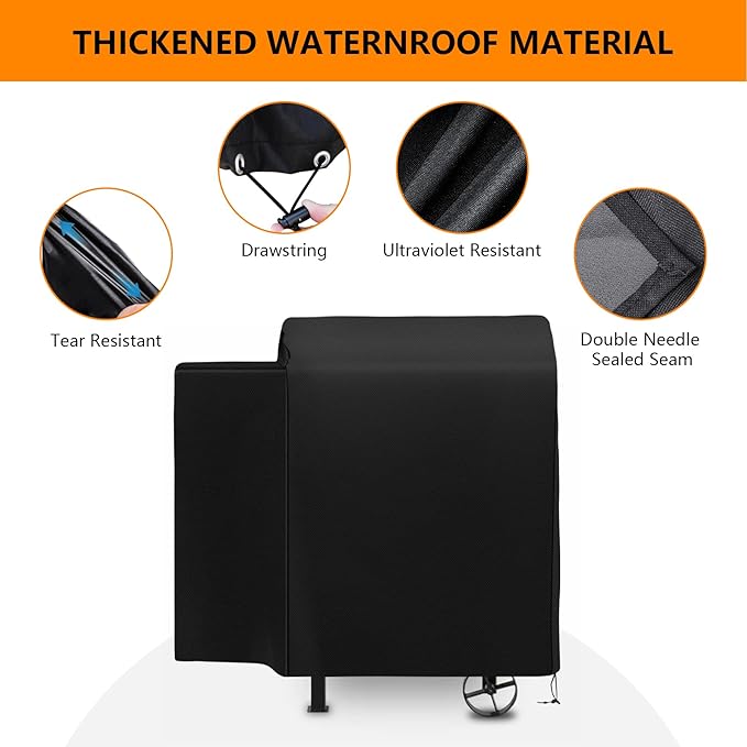 Grill Cover for Pit Boss 700FBLexington 500Lexington 540Classic 700Pro 600Z Grill 550B Wood Pellet GrillOutdoor Heavy Duty 600D Waterproof BBQ Pitboss Smoker Cover for PB500LX1 73700 GrillBlack