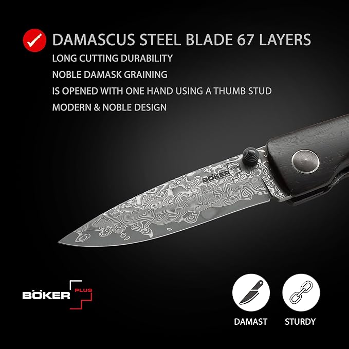 BOKER Plus Damascus Gent 1 Pocket Knife