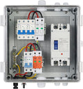 PV Combiner Box 1 String Solar Distribution Box with 25A 150A DC 63A AC Circuit Breakers and Surge Protection. Solar PV Breaker Box Designed for 5000W Solar Inverter (SP5K/SP5.2K/LVM5K)
