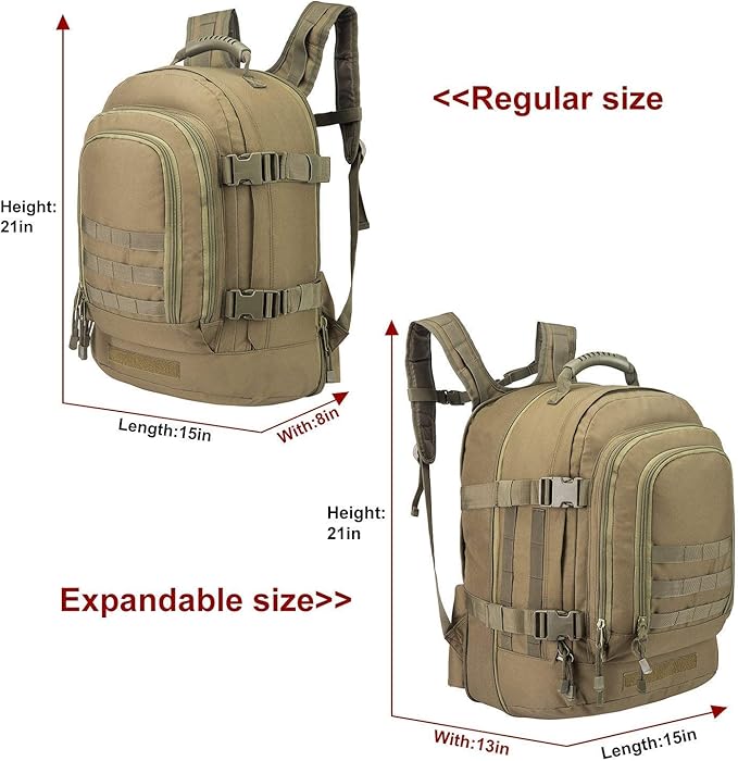 Greencity Laptop Backpacks Tactical 3 Day Expandable Bug Out Bag Classic Case Travel HikingGreen
