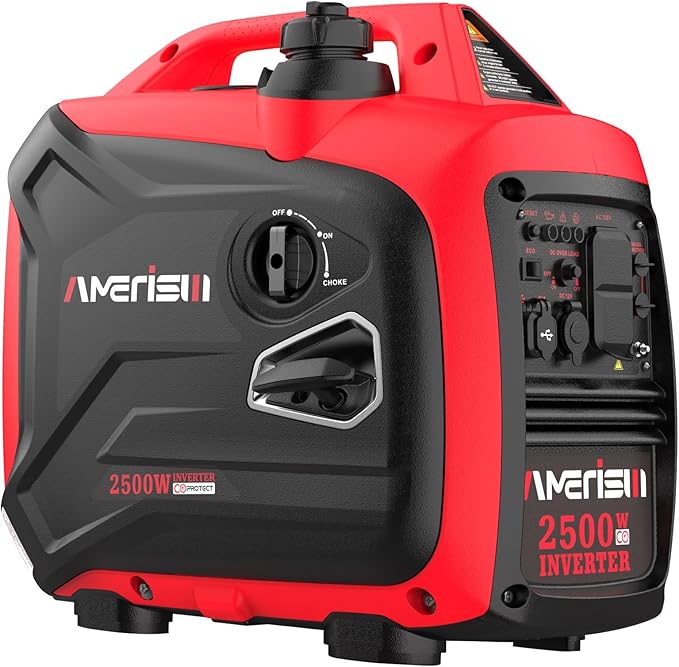 AMERISUN 2500W Portable Inverter Generator with Quiet Technology Small Generator for Camping Home Emergency EPA Compliant 2025 Version