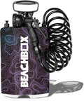 BeachBox Portable Shower Tank – Insulated Hot &amp Cold Water Tank for Camping Beach &amp Outdoor Adventures – 1.3 Gal Capacity – Multi-Spray Shower Gun – Easy Fill &amp Carry
