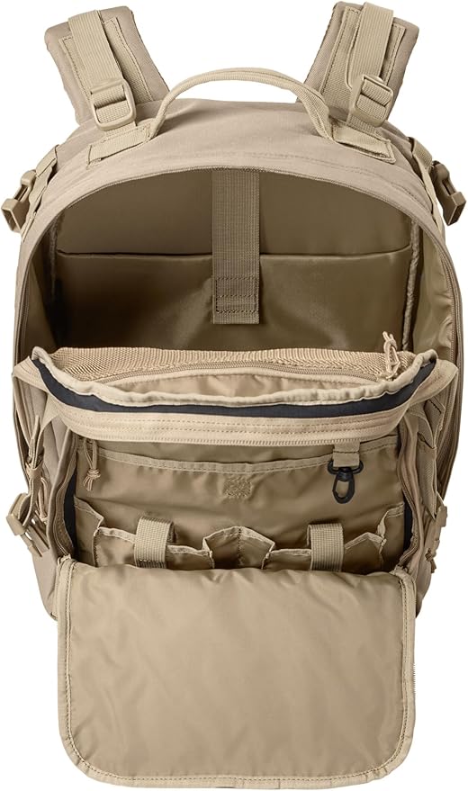 Army Universe Tactical Outdoors MOLLE Backpack 600D Poly Canvas Tough Durable Work &amp Equipment Bag 32L Coyote Brown