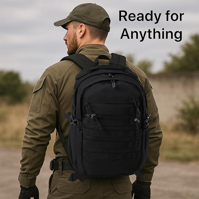 WESTEND 29L Tactical Backpack for Men – Military Assault Pack with MOLLE System Heavy Duty Bug Out Bag for Outdoor Activity