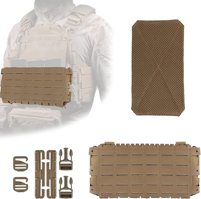 Modular Tactical 556 Tactical Mount Panel with Hook and Loop Fastening Multipurpose MOLLE Front Panel for Accessory Pouch Mounting