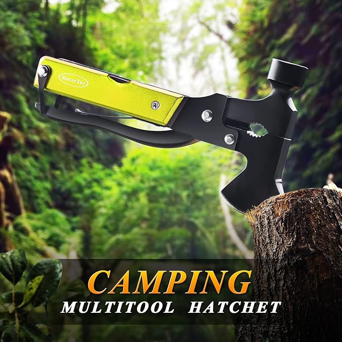 Christmas Gifts for Men Dad RoverTac Multitool Axe for Mens Gifts Gifts for Dad Husband Dad Boyfriend Christmas Gifts Mens Stocking Stuffers-14 in 1 Multi Tool Axe Hatchet