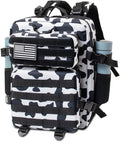 25L Small Military Tactical Backpacks For Men Camping Hiking Trekking Daypack With Bottle Pouch Bug Out Bag Lage MOLLE DayPack - 25L Cow Print Backpack