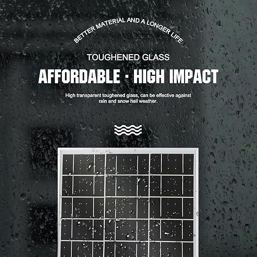 ECO-WORTHY Solar Panel 25W 18V Monocrystalline Waterproof Panel for Charging 12V Battery of RV Boat Trailer ATV Car or Powering Light Charing 12V Battery Pack and Other Off-Grid Applications