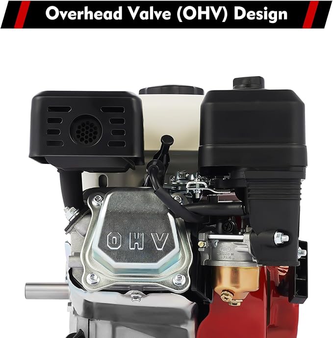 200CC 6.5Hp 4 Stroke Gas Engine Pull Start Petrol Engine Replaces Compatible for Honda Gx160 Air Cooled Single Cylinder General Gas Engine for Pumping Cleaning Spraying Machines