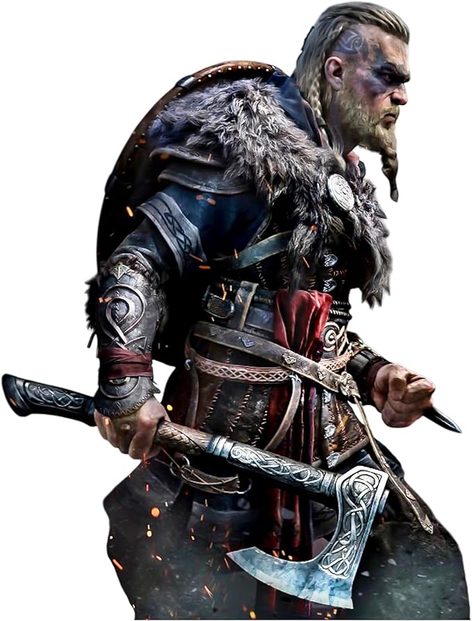 [DARK WARRIOR] 24.0 New Assassin's Creed Valhala Viking Battle Eivor Axefully functional Hand Forged Carbon Steel With Engraving Wood HandlePersonalised Gift For Viking &amp Gaming Lovers.[ACX-X1-