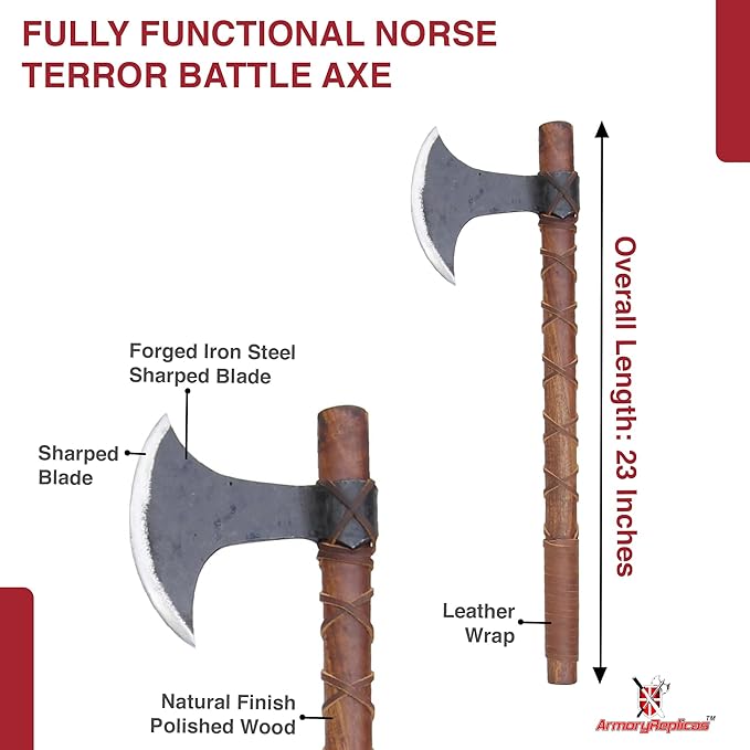 Armory Replicas™ Fully Functional Norse Terror Battle Axe