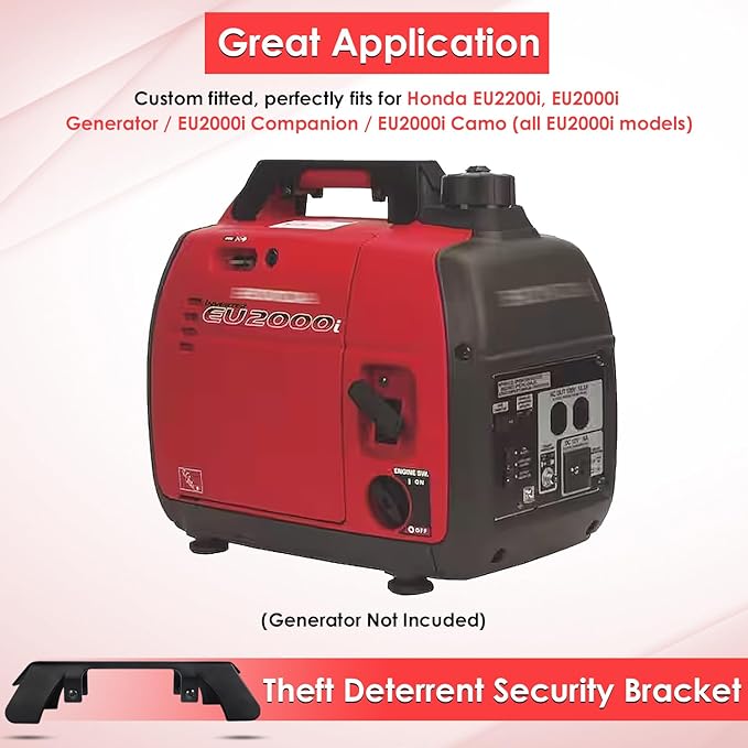 Yoursme Generator Theft Deterrent Security Bracket for Honda EU2200i EU2000i EU2000i Companion EU2000i Camo Heavy-Duty Protection Bracket with Tamper-Proof Bolts Replace for 63230-Z07-010AH