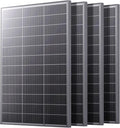 N-Type 16BB 400 Watt Solar Panel 4×100W Solar Panels 25% High Efficiency Monocrystalline PV Modules Compact Space-Saving for 12V/24V/48V Systems RV Rooftop Off-Grid &amp Home Backup