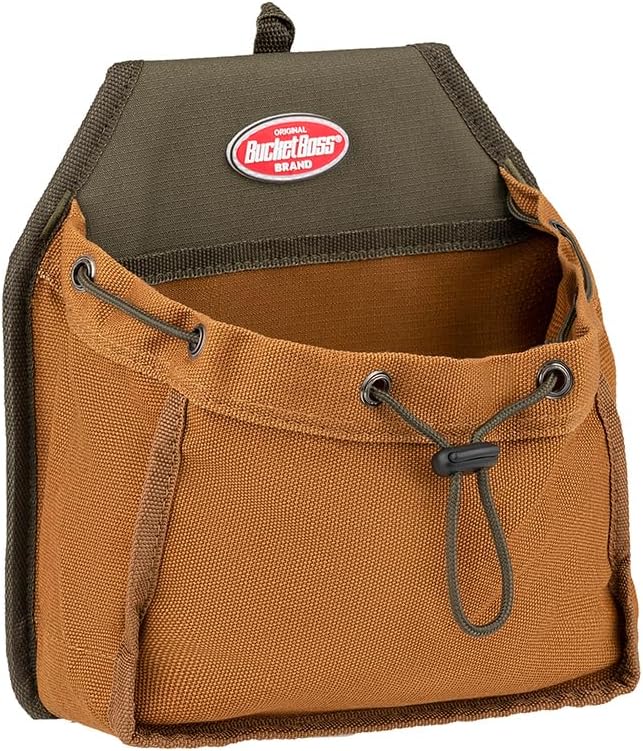 Bucket Boss Parachute Pouch with Speed Square Pocket and Flap Fit in Brown 54135