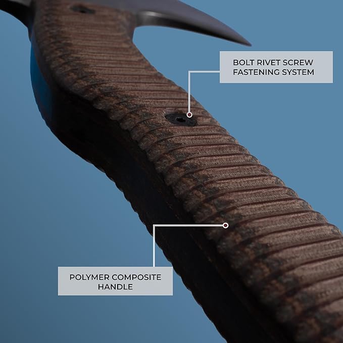 AncientSmithy Tomahawk Axe - Handmade Tactical Tomahawk Hatchet - Full Tang Combat Axe for Military Camping and Outdoor Activities (Hatchet with Leather Sheath)
