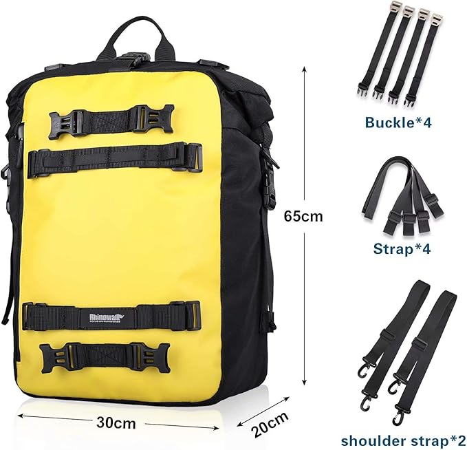 Rhinowalk Motor Pannier Bag 10/20/30L Multifunctional Waterproof Rear Rack Trunk Motorcycle Seat Bag