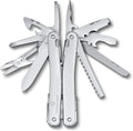 Victorinox Swiss Tool Spirit MX Swiss Army Knife 24 Function Swiss Made Multitool with Large Blade Pliers and Wire Cutter - Silver with Nylon Pouch