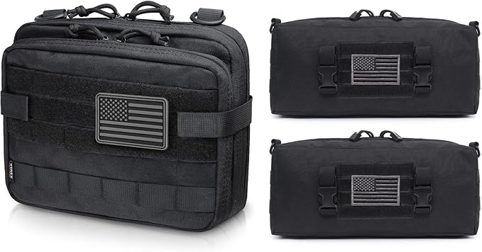 WYNEX Tactical Large Admin Pouch Molle EDC Utility Pouch with Map Sleeve Tactical Increment Pouch Molle Bag for Backpack Sling Bag Military