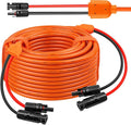 Solar Panel Extension Cable 75FT - MOOKEERF 10AWG+14AWG Solar Wire with Female &amp Male IP68 Waterproof Connector for RV Photovoltaic Systems Home Boat Solar Panels Car
