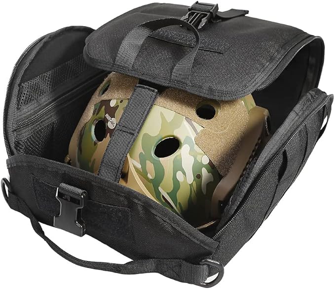 FARMSOLDIERTactical Molle Helmet Bag PackLightweight Waterproof Motorcycle Helmet Bag for Hunting Shooting