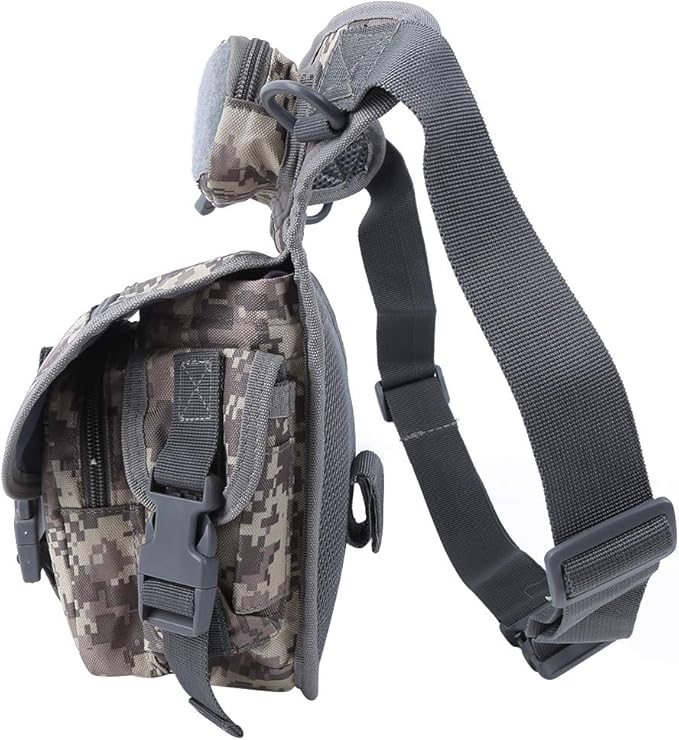 Ox Cloth Drop Leg Bag Tactical Photography Pouch with Quick Access Multifunctional Sports Leg Pack for Outdoor Activities Durable Drop Leg Bag with Adjustable Strap (ACU (in stock) One Size)