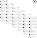 Superio Small Clear Storage Box with Lid 6.6 Quart Plastic Container Bins for Organizing Stackable Crates BPA Free Non Toxic Odor Free Organizers for Home Office School and Dorm 36 Pack