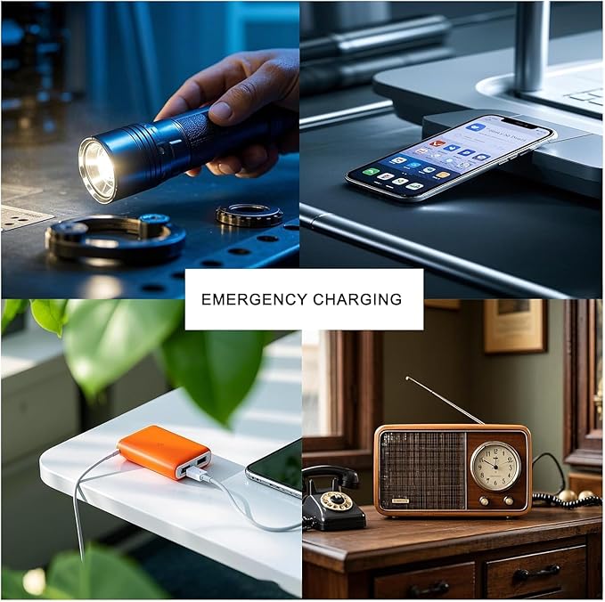 Hand Generator Portable Lighting Ignition Usb Charging Camping Equipment Outdoor Accessories Emergency Tool Hand for 2 Minutes Can Ignite 40-50 Times