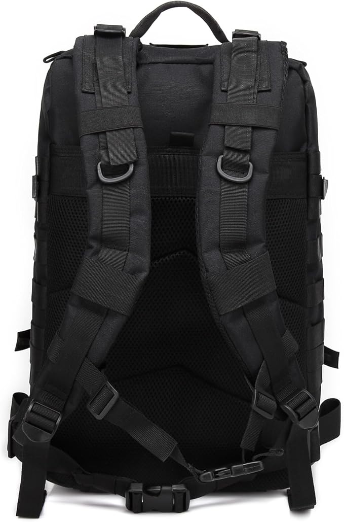45L Military Tactical Backpack for Men &amp Women Bug Out Bag Assault pack Molle Daypack Hiking Trekking Rucksack(45L black)