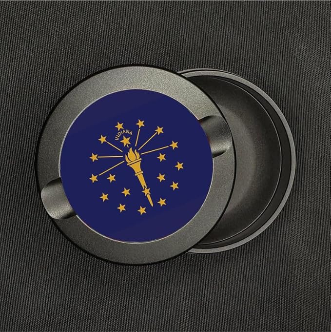 Brotherhood Metal Zyn Container - Metal Zyn Holder - Zyn Metal Can - Metal Container for Zyn Holder - Metal Zyn Can Golf Gifts for Him - Zyn Containers for Golf - Indiana State Flag