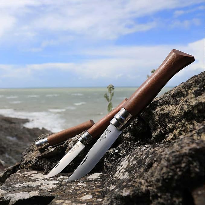 OPINEL No.06-No.09 Premium Woods Stainless Steel Folding Pocket Knife Made in France (No.06/Walnut)