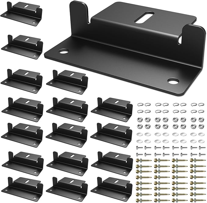 16 PCS Solar Panel Mounting Z BracketsLightweight Aluminum Solar Panel Mounting Brackets for RVs Trailers Boats Vans Campers