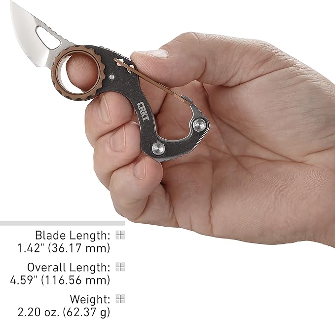 CRKT Compano Everyday Carry EDC Pocket Folding Knife with Slip Joint: Stainless Steel Blade Stainless Steel Handle 9082