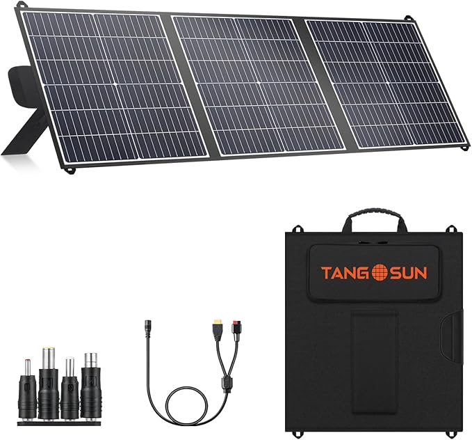 100W Portable Solar Panel 20V Foldable Solar Charger with USB-A QC3.0 &amp Type-C PD45W. Lightweight Design for Outdoor Camping RV Trips and Hiking Charging Mobile Phones and Energy Storage Device