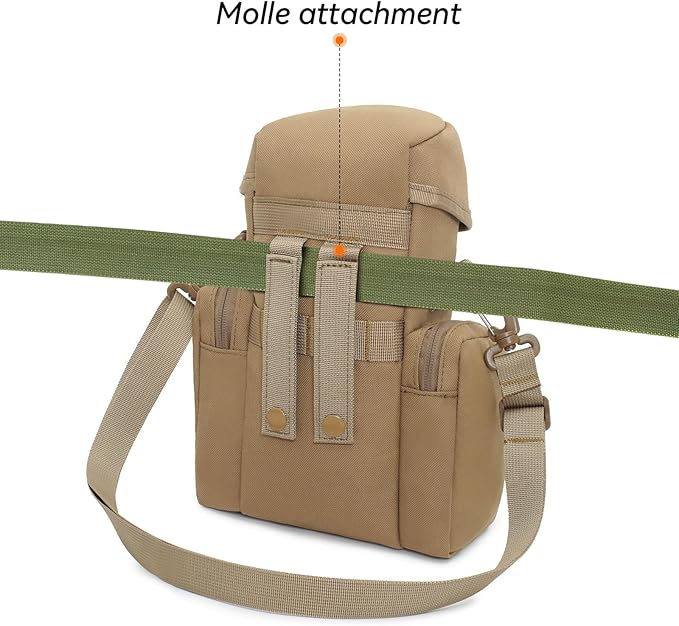 Large Tactical Molle Water Bottles Bag Pouch with Strap Water Bottle Carrier Bag Molle Tactical Pouches for Backpack