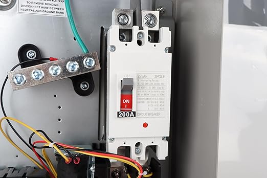 200 Amp Automatic Transfer Switch w/Power Management 120/240V Replacement for Generac RXSW200A3 for Indoor and Outdoor UseSingle Phase Transfer Switch NEMA 3R Aluminum Enclosure