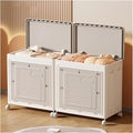 2PCS Folding Storage Bins With Lid And Wheels 120L/108QT Large Capacity Storage Organizer Clothes Storage Box For Home Office And Dorm