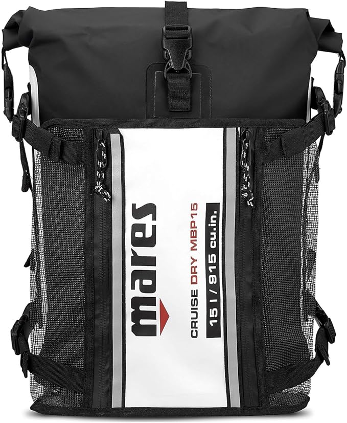 MARES Cruise Dry MBP15 Diving Equipment Bag | Roll-Top Dry Bag for Water Sports &amp Outdoor Activities